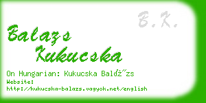 balazs kukucska business card